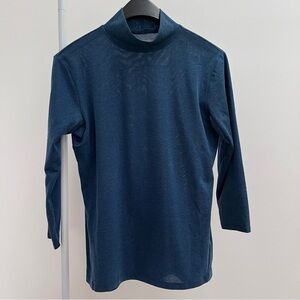 Arc’teryx Lumin mock neck top M cosmic heather 3/4 sleeve baselayer blue